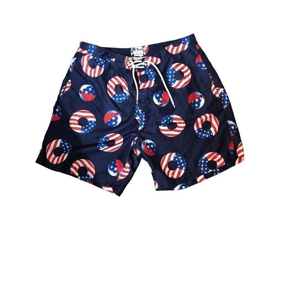 Trunks Surf and Swim Co. Swami American Flag Print Swim trunks - Picture 2 of 7